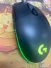 羅技（G）G102第二代游戲鼠標(biāo) RGB流光燈效鼠標(biāo) 輕量化  游戲級(jí)8000DPI傳感器 黑色 200-8000DPI 曬單實(shí)拍圖