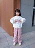 FNJ KIDS女童套裝春秋2025新款洋氣中大童衛衣工裝褲兒童休閑兩件套 粉色套裝 150 （建議身高140-150cm） 曬單實(shí)拍圖