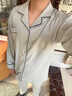 另約德絨睡衣男款秋冬季2024新款春秋冬天薄絨加厚保暖寬松家居服套裝 21507QH 純色黑邊 淺灰 2XL 曬單實(shí)拍圖