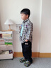 巴帝巴帝秋冬新款嬰幼兒童純棉直筒工裝褲寬松舒適百搭 黑色 好運字母 130 曬單實拍圖