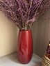 潤華年富貴竹大口徑花瓶 光滑陶瓷花瓶插干家居客廳擺件小清新簡(jiǎn)約綠蘿 鵝蛋大號寶石紅 曬單實(shí)拍圖