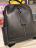 老人頭包包女包真皮雙肩包女士生日禮物母親節送媽媽旅游書(shū)包軟牛皮背包 黑色【520送婆婆丈母娘老婆】 曬單實(shí)拍圖