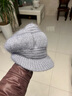艾羅帝朗中老年帽子女冬季老人保暖奶奶帽秋冬天媽媽帽子老太太加絨毛線(xiàn)帽 南瓜帽  灰色 有彈力 曬單實(shí)拍圖