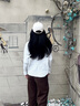 施洛瀾（SINO LOVE）秋冬2025年新款女士半高領(lǐng)毛衣女寬松外穿加厚內(nèi)搭針織打底衫7028 米色 均碼 建議90-135斤 曬單實拍圖