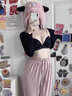 JERRIE MOCK多巴胺 性感無(wú)痕內(nèi)衣女聚攏小胸顯大無(wú)鋼圈收副乳辣妹字母文胸罩 玫紅套裝 75/34AB(蜜桃杯約1.7cm) 曬單實(shí)拍圖