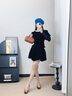 木林森（MULINSEN）女鞋淺口一腳蹬女單鞋時(shí)尚通勤百搭奶奶鞋女鞋子 酒紅色  曬單實(shí)拍圖