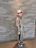 G.DUCKKIDS男童春秋裝套裝2025新款寶寶春秋款帥氣5兩件套6兒童秋季運(yùn)動(dòng)衣服 豆綠色 130 cm 曬單實(shí)拍圖
