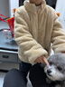 戴維貝拉（DAVE＆BELLA）童裝珊瑚絨女童上衣兒童毛絨外套冬季新款男寶寶外衣小童衣服 卡其色【現貨】 130 cm（建議身高120-130cm） 曬單實(shí)拍圖