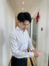 萊克斯頓七夕禮物襯衫男【商場(chǎng)同款】男裝春秋三防面料免燙長(zhǎng)袖襯衫男 白色 M 曬單實(shí)拍圖