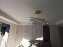 雷士（NVC） 智能LED輕奢吊線(xiàn)吊燈后現代客廳北歐客廳臥室餐廳燈具 一室一廳 雙層120瓦+單層60瓦 曬單實(shí)拍圖