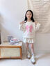 迪士尼jk制服套裝女童春裝2025新款兒童學(xué)院裙子女孩短裙大童春秋百褶裙 杏色 140 cm 曬單實拍圖