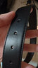 GUCCI古馳方形G搭扣雙面男士腰帶3.5厘米寬[禮物] 黑色/棕色 100cm 曬單實(shí)拍圖