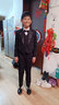 羅蒙男童西裝兒童燕尾服套裝鋼琴小提琴花童畢業(yè)演出服中大童男孩禮服 五件套 外套褲子襯衫馬甲領(lǐng)結(jié) 150 曬單實(shí)拍圖