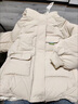 G.DUCKKIDS免洗女童棉服外套中大童冬裝加厚2024新款洋氣女孩兒童面包服 米白色【口袋/款】 160 cm 曬單實(shí)拍圖