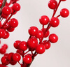 錦瑟紅果仿真花發(fā)財(cái)果玻璃陶瓷花瓶裝飾花冬青果喜慶擺件喬遷開業(yè)結(jié)婚 1支6叉紅果 曬單實(shí)拍圖