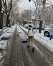 美科（MYTEC）除雪鏟加厚推雪板帶輪道路掃雪工具清雪锨戶(hù)外垃圾鐵鍬家用糧食鏟 70cm一體錳鋼雪鏟【1.4米手柄】 曬單實(shí)拍圖