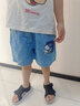 史努比男童牛仔短褲純棉褲子兒童夏季新款舒適男孩夏天休閑五分褲童裝 淺藍(lán) 板仔努比X 120 曬單實(shí)拍圖