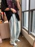 維啟安牛仔褲男天絲垂感夏季薄款2025新款復(fù)古寬松直筒冰絲闊腿休閑褲子 SS-8022懷舊藍(lán) L 115-130斤 曬單實(shí)拍圖