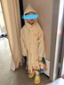 菲享兒童雨衣男女童寶寶幼兒園小學(xué)生小孩大兒童上學(xué)全身帶書包位雨披 森林系列-奶糖杏 XXL 【大書包位+精美收納袋】 曬單實(shí)拍圖