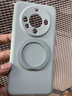 與樂(lè )（yule）適用華為Mate60pro手機殼磁吸液態(tài)硅膠pro+自帶支架軟殼MagSafe保護套鏡頭全包防摔自帶高級感新款 【雅川青—磁吸支架一體】 華為Mate60Pro 曬單實(shí)拍圖