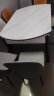 晨巢 岩板餐桌 实木餐桌椅组合现代简约可伸缩折叠吃饭桌子餐厅家具 黑白框架亮光雪山白-101皮椅款 1.35米一桌八椅 实拍图