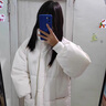 歐若婷雅羽絨棉服女冬季新款女裝韓版加厚寬松中長(cháng)款過(guò)膝棉衣外套女學(xué)生 白色 S 曬單實(shí)拍圖