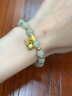 中國黃金（CHINA GOLD）兩世歡黃金手鏈女和田玉手串生日禮物送女友老婆結(jié)婚紀(jì)念日實用 黃金兩世歡金珠玉珠手鏈 曬單實拍圖