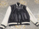 GXG男裝 商場(chǎng)同款pu棒球服夾克外套 2023年秋季新款GEX12113553 黑色 L 曬單實(shí)拍圖