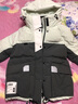 坦博爾羽絨服男女情侶撞色拼接連帽保暖厚商場同款TB235560綠灰拼接170 曬單實(shí)拍圖