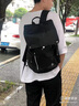 佐格男雙肩背包時(shí)尚休閑商務(wù)男包多功能筆記本電腦學(xué)生書(shū)包出差旅行包 黑色小號(hào)+（可放15.6寸電腦） 曬單實(shí)拍圖