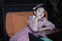小咔衣濃（Xiaokayinong）女童禮服公主裙生日花童婚禮小女孩主持人晚禮服鋼琴演出服夏秋季 粉色長款361-D2 130cm 曬單實(shí)拍圖