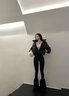 GARNUO黑色短款羽絨服女小個(gè)子肯豆風(fēng)2025新款冬季白鴨絨加厚面包服外套 黑色 S 【80-100】 曬單實(shí)拍圖