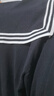 三彩2024秋款撞色條紋海軍領(lǐng)針織衫毛衣開(kāi)衫顯瘦毛衫簡(jiǎn)約女 黑色 XL 170/92A 曬單實(shí)拍圖