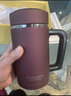 富光 富光保溫杯男女304不銹鋼帶蓋帶過(guò)濾網(wǎng)老人家用泡茶杯商務(wù)辦公帶手柄水杯子刻字 磨砂紫紅色480ml 曬單實(shí)拍圖