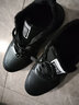 啄木鳥(niǎo)防水防滑鞋男鞋潮鞋春秋季新款休閑鞋軟底跑步鞋黑色皮面運動(dòng)鞋男 黑白條紋單鞋 43 (265mm) 曬單實(shí)拍圖