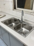 卓浴卫浴水槽双槽304不锈钢厨房洗菜盆洗菜池洗碗池 豪华版78*43水槽套装（201加厚） 实拍图