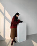 妃莉杋（FeiLiFan）針織連衣裙女裝2024秋季穿搭一整套小香風(fēng)氣質(zhì)搭配毛衣半身裙套裝 毛衣+半身裙 M 曬單實(shí)拍圖