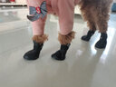 養(yǎng)只寵物（YOUNGER PET）狗狗鞋子防水鞋幼犬金毛鞋套泰迪小狗腳套比熊犬硅膠雨靴寵物雨鞋 黑色 L【長6cm*寬4.7cm】建議8-18斤 曬單實(shí)拍圖