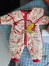 G.DUCKKIDS小黃鴨拜年服嬰兒衣服秋冬夾棉連體衣女寶寶周歲禮服冬季棉服外出 中國風(fēng)紅色【加絨】 73cm 建議12-17斤 曬單實(shí)拍圖