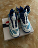 鴻星爾克兒童籃球鞋男童球鞋夏季校園運動(dòng)鞋賽場(chǎng)訓練籃球鞋 爾克白/極速藍 -偏小1碼 34 曬單實(shí)拍圖