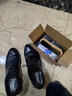 沙馳男鞋 時(shí)尚男士皮鞋復古牛頸紋商務(wù)正裝皮鞋 商場(chǎng)同款 黑色 39 曬單實(shí)拍圖
