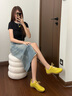 Allbirds【董潔同款】赤足鞋Air Flow呼吸芭蕾鞋春季新款女鞋多巴胺休閑鞋 陽光黃 董潔同款 39 /W9 女碼 曬單實拍圖