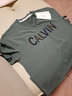 Calvin KleinJeans夏季男女情侶中性休閑ck漸變彩虹大字母印花圓領(lǐng)短袖T恤 LDT-綠色 S （推薦120-135斤） 曬單實(shí)拍圖
