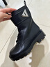 CHARLES&KEITH英倫風(fēng)機車靴系帶馬丁靴子女靴七夕禮物CK1-90900123 Black黑色 37 曬單實拍圖