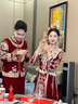 泰勒馬丁絲絨秀禾服新娘婚紗2025新款秋冬結(jié)婚禮服古裝嫁衣敬酒服龍鳳褂 8188 L 曬單實(shí)拍圖