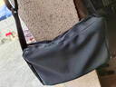 ANDSEEYOU 品牌男士斜挎包 2024新款潮流休閑郵差包時(shí)尚通勤單肩包學(xué)生挎包 黑色 曬單實(shí)拍圖