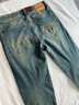 ABLE JEANS【直筒滑板褲】男裝復古百搭顯高水洗直筒牛仔褲男士 黃泥藍 33 /32 曬單實(shí)拍圖