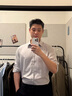 報(bào)喜鳥(niǎo)長(zhǎng)袖襯衫男裝【涼感冰爽玉】春季長(zhǎng)袖襯衣男士商務(wù)正裝襯衫莫代爾 露灰色 42 (180/100) 曬單實(shí)拍圖