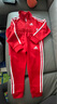 阿迪達(dá)斯 （adidas）春秋套裝 兒童運(yùn)動(dòng)套裝新款戶外休閑夾克長(zhǎng)褲兩件套 紅/白 116 曬單實(shí)拍圖
