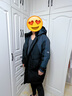 軒森圖（XUANSENTU）冬季大拼接連帽羽絨服男中長(cháng)款潮牌胖子加肥加大碼外套潮加厚保暖21371黑色6XL 曬單實(shí)拍圖